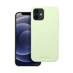   Roar Apple iPhone 12 prémium szilikon tok velúr béléssel, világoszöld