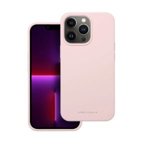   Roar Apple iPhone 13 Pro prémium szilikon tok velúr béléssel, világos rózsaszín
