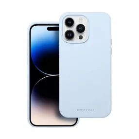   Roar Apple iPhone 14 Pro Max prémium szilikon tok velúr béléssel, világoskék