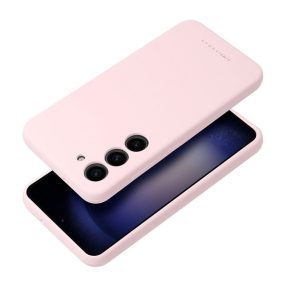   Roar Samsung Galaxy A15 4G / A15 5G prémium szilikon tok velúr béléssel, világos rózsaszín