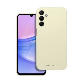   Roar Samsung Galaxy A15 4G / A15 5G prémium szilikon tok velúr béléssel, világossárga