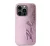 Karl Lagerfeld Wrinkled PU Signature Logo Apple iPhone 15 Pro hátlap tok, rózsaszín