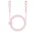 Energea Flow C94 USB-C / Lightning MFI szövet gyorstöltő- és adatkábel, 1.5m, 60W, 3A, rózsaszín