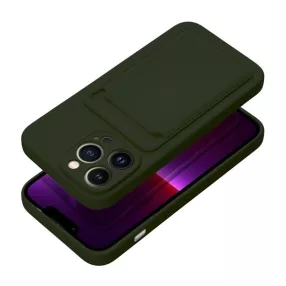 Apple iPhone 16 Pro Max kártyatartós szilikon tok, zöld