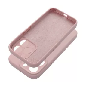   2mm Apple iPhone 16 Pro Max sand szilikon hátlap tok, rózsaszín