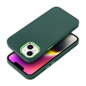   Frame Apple iPhone 16 közepesen ütésálló tok kameravédő kerettel, zöld