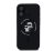 Karl Lagerfeld Silicone KC Heads Ring Apple iPhone 16 hátlap tok, fekete KLHMP16SSCMKCRHK