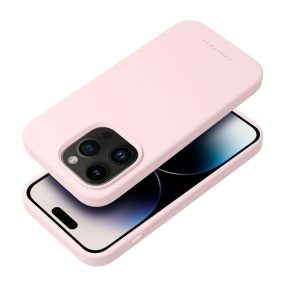   Roar Apple iPhone 16 Pro Max prémium szilikon tok velúr béléssel, világosrózsaszín