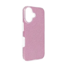 Apple iPhone 16 csillámos hátlap tok, rózsaszín