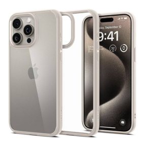   Spigen Liquid Air Apple iPhone 16 Pro tok, Natural Titanium, átlátszó-bézs, bézs ACS08120