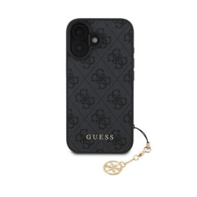   Guess 4G Charm Apple iPhone 16 Plus Tone on Tone hátlap tok, szürke
