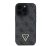 Guess PU 4G Strass Triangle Metal Logo Apple iPhone 16 Pro hátlap tok, fekete