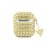 Guess Rhinestones Triangle Metal Logo Apple AirPods 1/2 tok, arany
