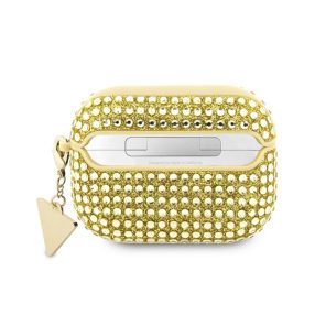   Guess Rhinestones Triangle Metal Logo Apple AirPods Pro tok, arany