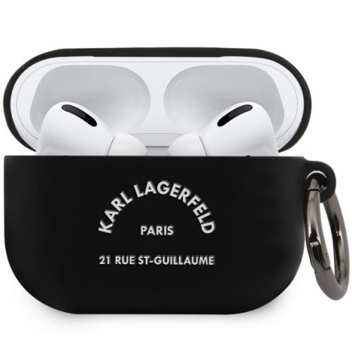 Karl Lagerfeld Rue St Guillaume Silicone Apple AirPods Pro tok, fekete