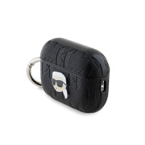   Karl Lagerfeld PU Embossed Karl Head Apple AirPods Pro 2 tok, fekete