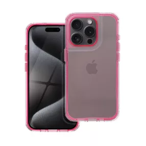   Matrix Apple iPhone 15 hátlap tok kameravédő peremmel, rózsaszín