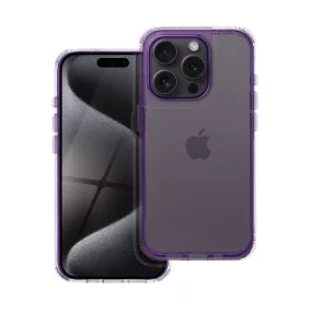   Matrix Apple iPhone 15 Pro hátlap tok kameravédő peremmel, lila