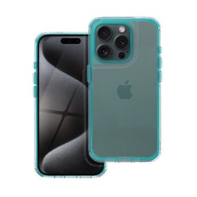   Matrix Apple iPhone 16 Pro hátlap tok kameravédő peremmel, zöld/menta