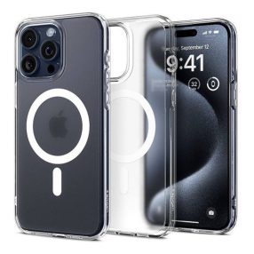  Spigen Ultra Hybrid MagFit Apple iPhone 16 Pro tok, MagSafe, Frost Clear, átlátszó