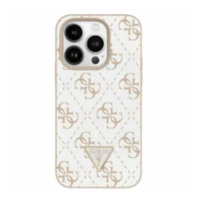   Guess New 4G Triangle iPhone 16 Pro kemény hátlap tok, fehér GUHCP16LPG4GPH