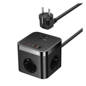 Baseus PowerCombo fali töltő 30W, 1.5m, fekete