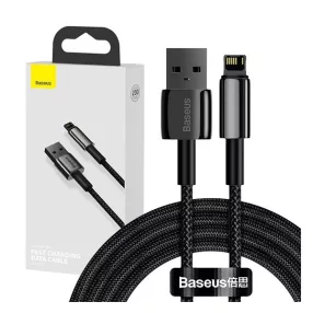   Baseus Tungsten Gold USB - Lightning kábel, 2,4A, 2m, fekete
