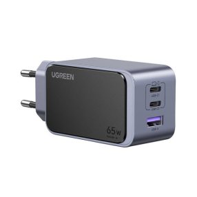   Ugreen Nexode Air 1xUSB-A-2xUSB-C hálózati töltő adapter, 65W, szürke