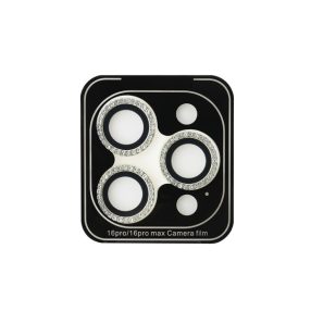   Guess Fixed Glliter iPhone 16 Pro/16 Pro Max kameravédő fólia kövekkel, arany