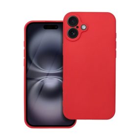 Forcell Soft iPhone 16 Plus szilikon tok, piros