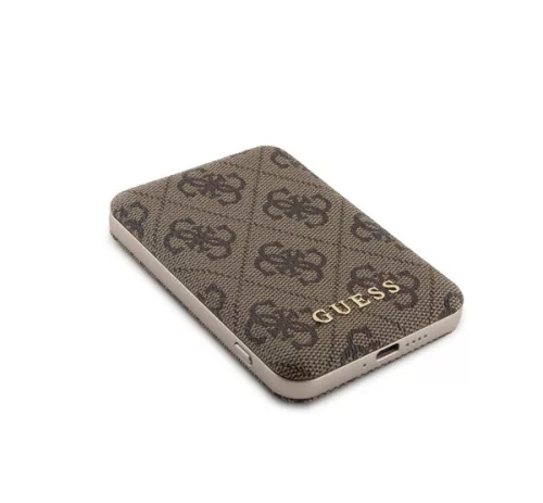 Guess PU 4G MagSafe kompatibilis Power bank / külső akkumulátor, 5000mAh, barna