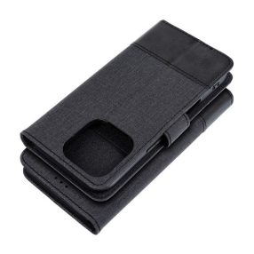  Gomma Xiaomi Redmi 13C / Poco C65 flip/oldalra nyíló tok kártyatartó résszel, fekete
