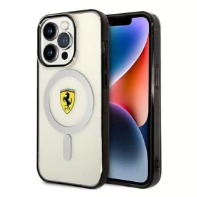   Ferrari Outline iPhone 14 Pro MagSafe kompatibilis kemény hátlap tok, átlátszó FEHMP14LURKT