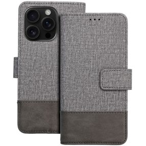   Gomma Xiaomi Redmi Note 14 Pro 4G flip/oldalra nyíló tok kártyatartó résszel, szürke