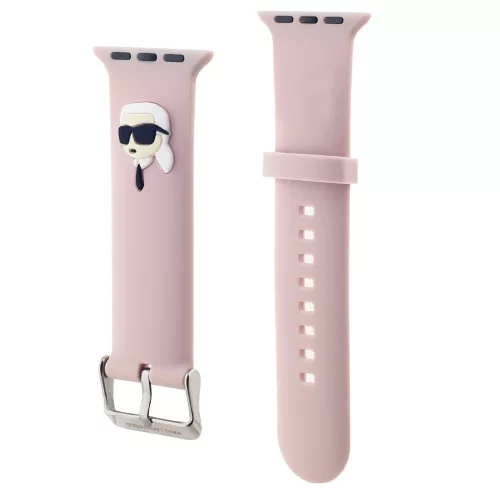 Karl Lagerfeld Karl Head NFT Apple Watch 42/44/45/46/49 szíj, rózsaszín