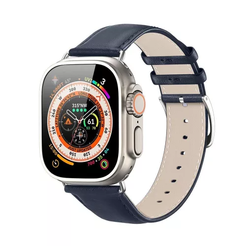 Dux Ducis YS Apple Watch 38/40/41mm bőr szíj, kék