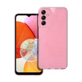   Clear 2mm Samsung Galaxy A14 5G / A14 4G csillámos tok, rózsaszín