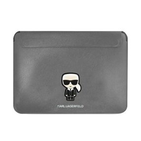   Karl Lagerfeld Sleeve Saffiano Ikonik Karl KLCS14PISFG 14" laptop tok, ezüst