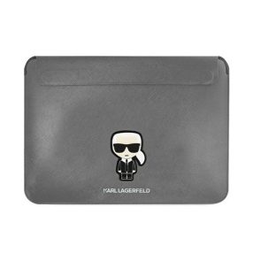  Karl Lagerfeld Sleeve Saffiano Ikonik Karl KLCS16PISFG 16" laptop tok, ezüst