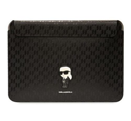 Karl Lagerfeld Sleeve Saffiano Monogram Ikonik KLCS16SAKHPKK 16" laptop tok, fekete