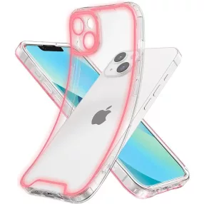   Apple iPhone 15 Pro foszforeszkáló / sötétben világító szilikon tok, rózsaszín