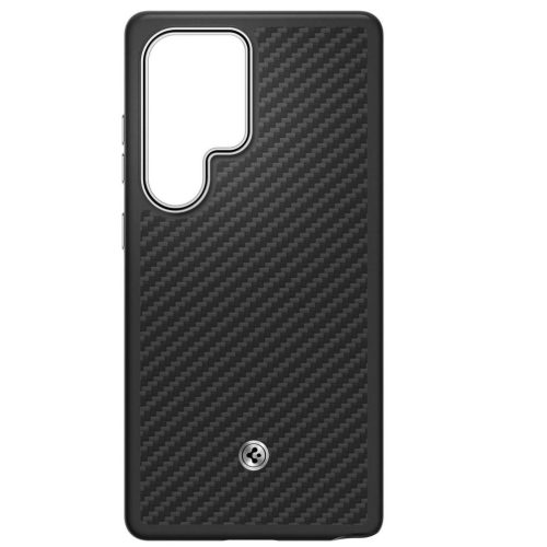 Samsung by Spigen Enzo Aramid Magnetic Galaxy S25 Ultra mágneses gyári tok, fekete-ezüst (Új, Csomagolássérült)