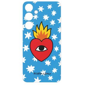   Samsung Galaxy S24+ Ricardo Cavolo gyári tok, sárga/száj minta