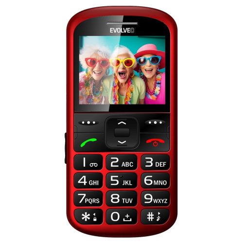 Evolveo EasyPhone XS (EP570) nyomógombos mobiltelefon, piros