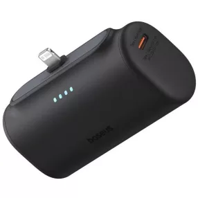   Baseus Compact powerbank / külső akkumulátor Lightning csatlakozóval, 5000mAh, PD, 20W, fekete