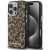 Karl Lagerfeld IML Leopard iPhone 16 Pro MagSafe kompatibilis leopárd mintás hátlap tok, barna