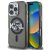 Karl Lagerfeld IML Glitter Karl and Choupette Sketch iPhone 16 Pro MagSafe kompatibilis hátlap tok, fekete