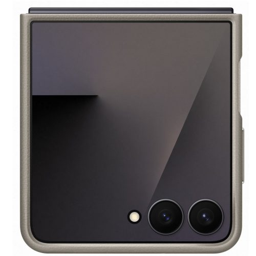 Samsung Galaxy Z Flip 7 KindSuit gyári vegán bőr tok, bézs