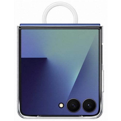 Samsung Galaxy Z Flip 7 Ring Clear Cover gyári szilikon tok, átlátszó