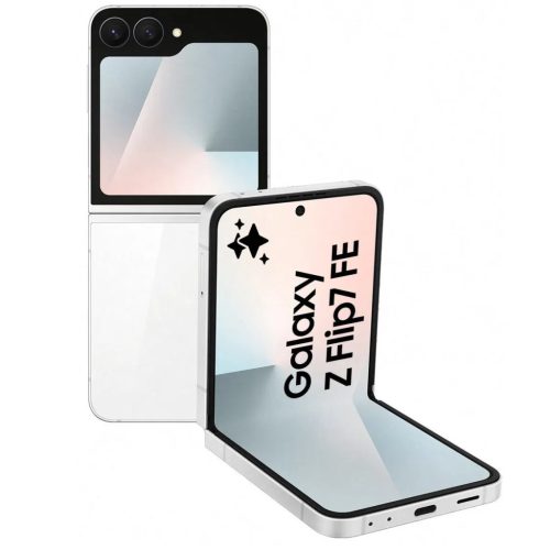 Samsung Galaxy Z Flip7 FE kártyafüggetlen okostelefon, 8/128GB, fehér